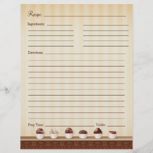 Death by Chocolate Recipe Insert Pages