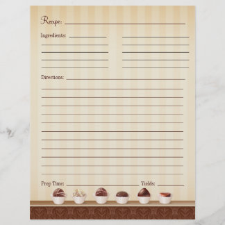 Death by Chocolate Recipe Insert Pages