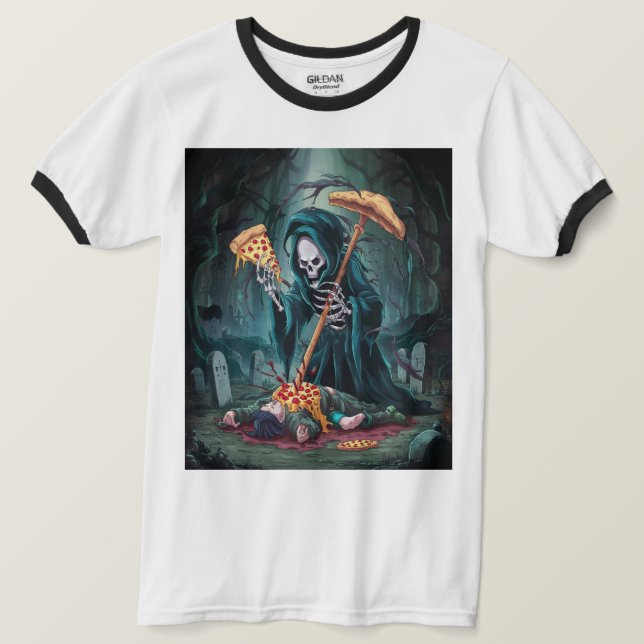 Death By Pizza T-Shirt (Design Front)