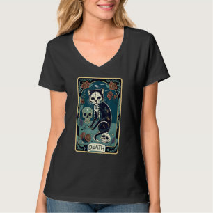 Death Cat Tarot Card Graphic for Tarot Cat Lovers  T-Shirt