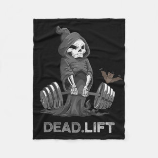 Death Deadlift Shirt Bodybuilder Powerlifting Funn Fleece Blanket