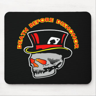 Death Dishonour Skull Black Mouse Pad