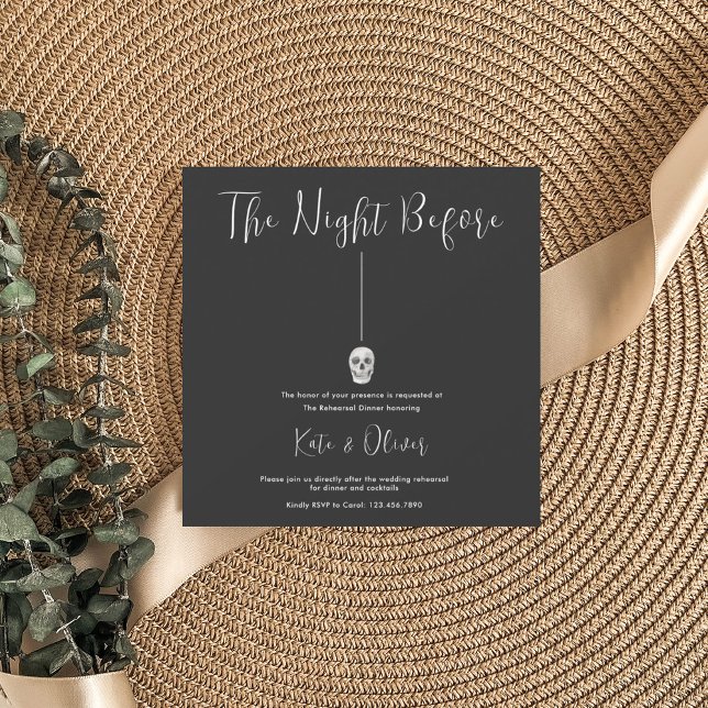 Death Do Us Part Wedding Rehearsal Dinner Invitation (Creator Uploaded)