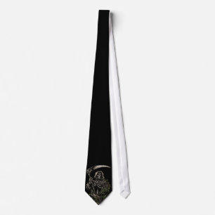 Death - Evil Skeleton Grim Reaper with Scythe Tie