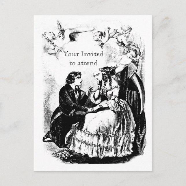 Death hath Its Charms Invitation postcard (Front)