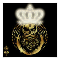 Death head hipster king skull king bearded king mu