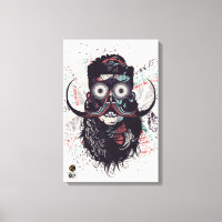 Death head hipster skulls psychedelic eyes bar