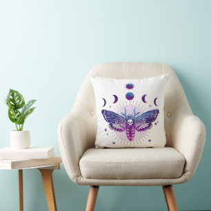 Death Head Moth Occult Cushion