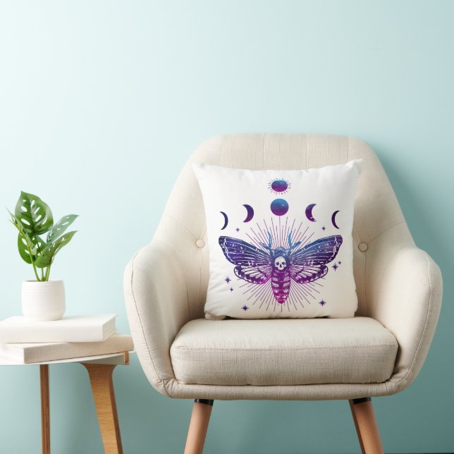 Death Head Moth Occult Cushion (Chair)