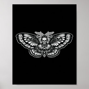 Death Head Moth Tattoo Art-inspired Symbolic  Poster