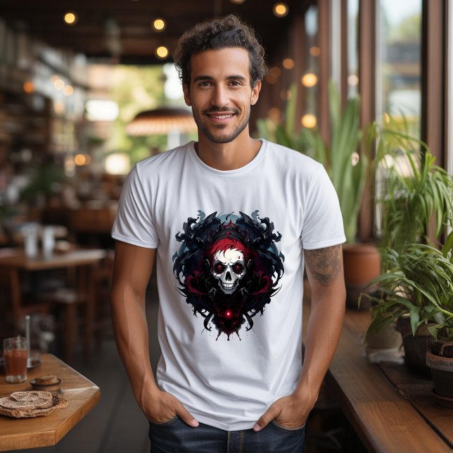 Death Head T-shirt, Crane, Male T-Shirt (Creator Uploaded)
