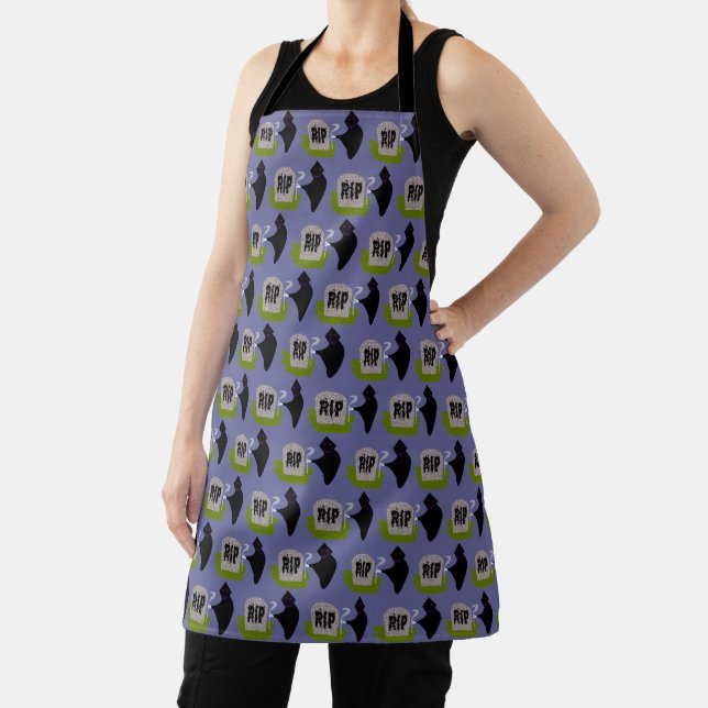 Death in the Cemetery Halloween Apron (Insitu)