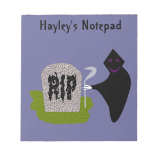 Death in the Cemetery Halloween Custom Notepad