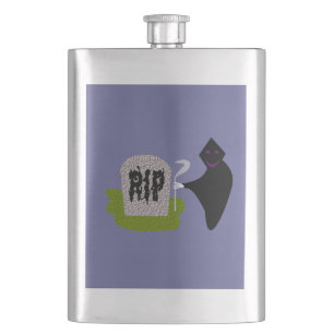 Death in the Cemetery Halloween Flasks
