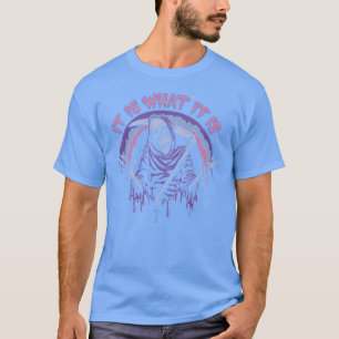 Death It Is What It Is Pastel Goth Grim Reaper Dri T-Shirt