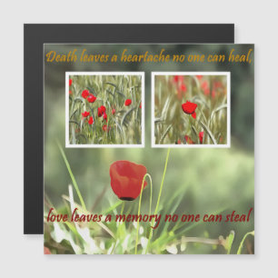 Death Leaves A Heartache Poppy Sympathy Card