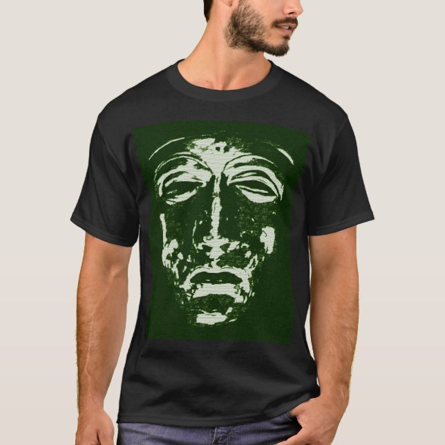 Death mask ( Digital Green ) T-Shirt (Front)