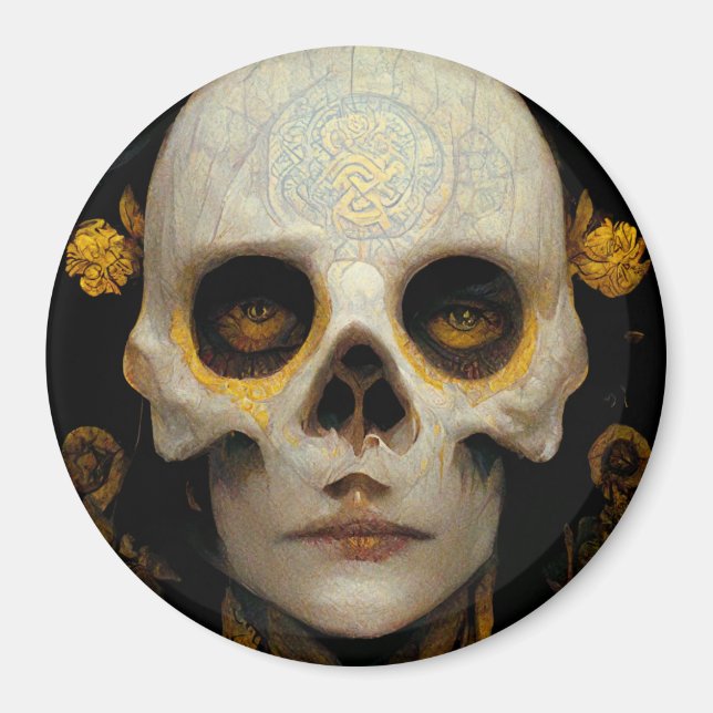 Death Mask Fantasy Sci-Fi Art Magnet (Front)