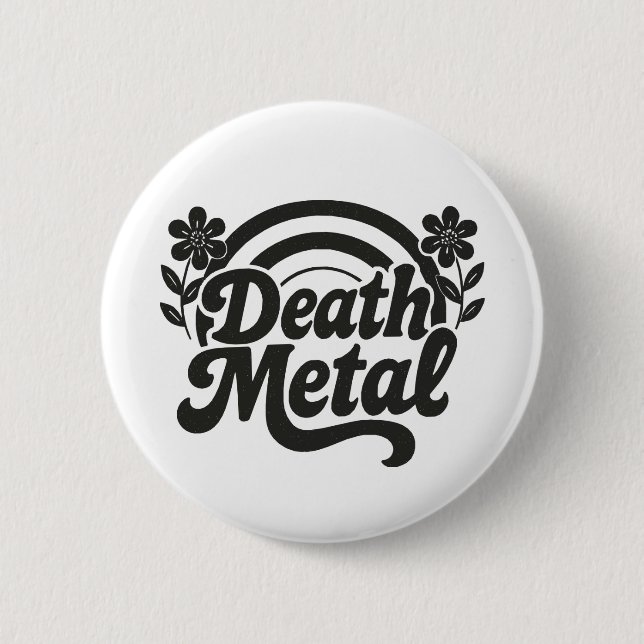 Death Metal 6 Cm Round Badge (Front)