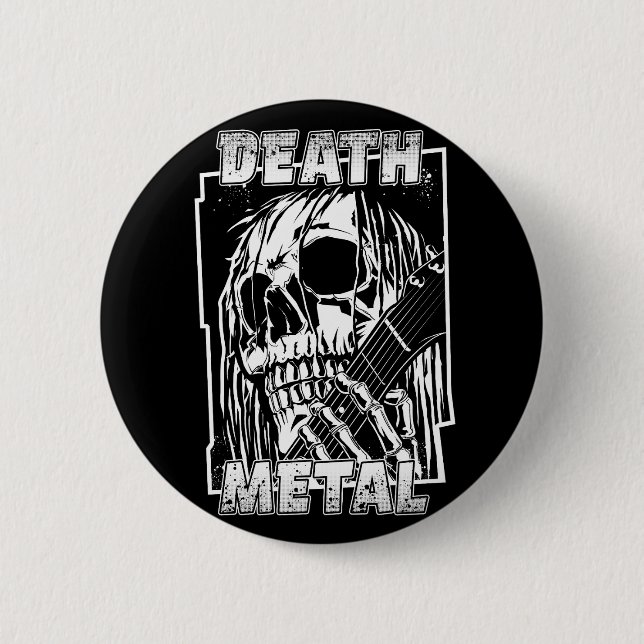 Death Metal 6 Cm Round Badge (Front)