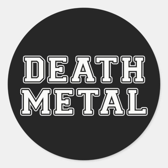 Death Metal Classic Round Sticker (Front)
