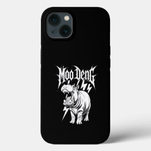 Death Metal Cute Baby Hippo Moo Deng Hippopotamus iPhone 13 Case