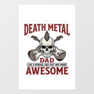 Death Metal Dad Skull Guitar Vintage Shirt Design_