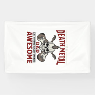 Death Metal Dad Skull Guitar Vintage Shirt Design_ Banner