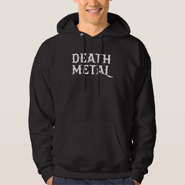 Death Metal Gothic Typography Hoodie (Front)