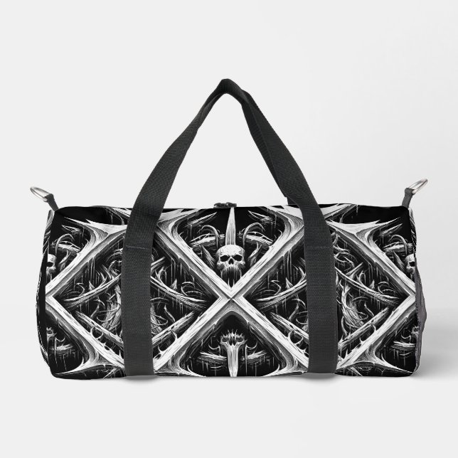 Death Metal Headbanger - Heavy Metal Metalheads Duffle Bag (Front)