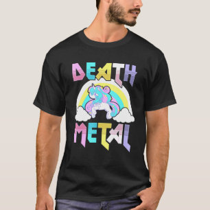 Death Metal Magical Unicorn Rocker Rock And Roll P T-Shirt
