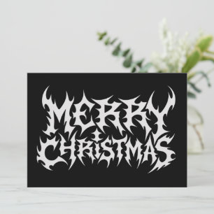 Death Metal Merry Christmas Rock Xmas Dark Metal  Holiday Card