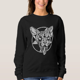 Death Metal Metalhead Rock Goth Sphynx Cat Death G Sweatshirt
