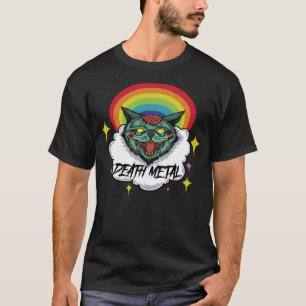 Death Metal-Music Zombie Cat for Satanic Rocker Em T-Shirt