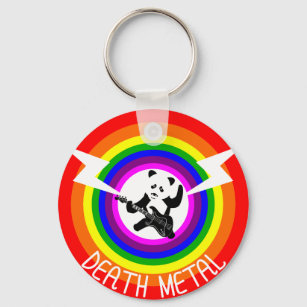 Death Metal Panda Rainbow Key Ring