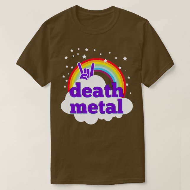 Death metal pink rainbow T-Shirt (Design Front)