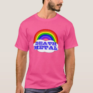 DEATH METAL RAINBOW CLOUD RETRO TEE