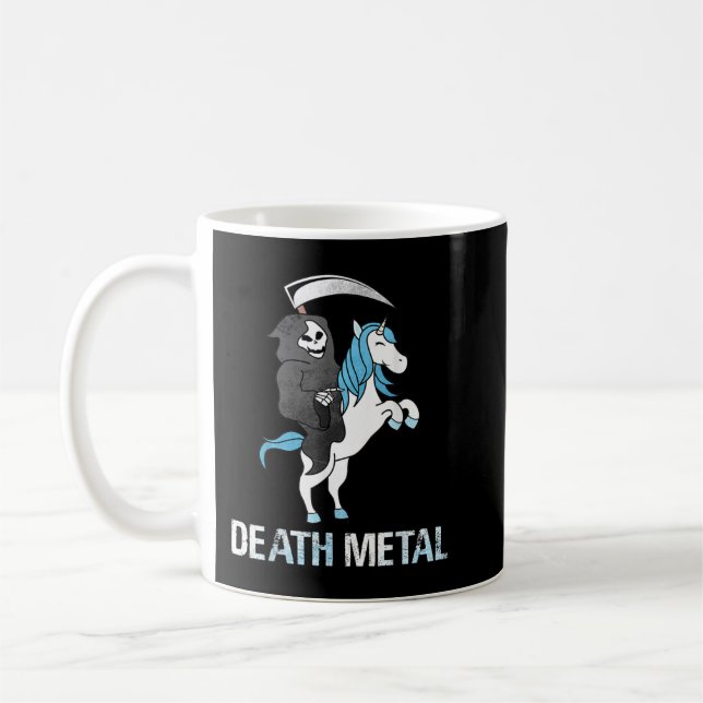 Death Metal Reaper Death Metal Rocker Heavy Metal  Coffee Mug (Left)