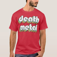 Death Metal Retro Rainbow Typography Faded Style