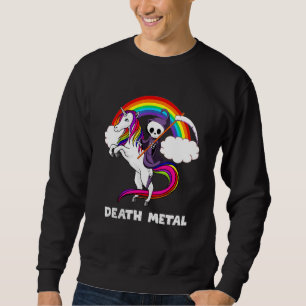 Death Metal Rock Love Rainbow Grim Reaper Riding U Sweatshirt