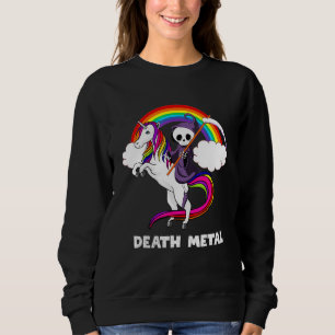 Death Metal Rock Love Rainbow Grim Reaper Riding U Sweatshirt