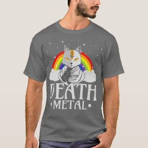 Death Metal Rock Satan Cat For Concerts Festivals T-Shirt