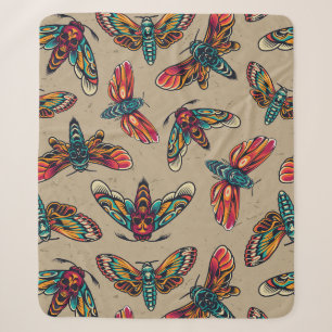Death Moth Sherpa Blanket