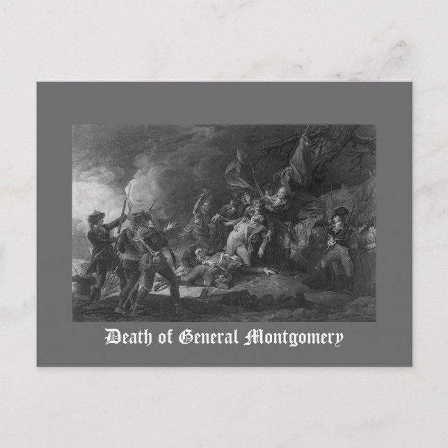 Death of General Montgomery Postcard (Front)