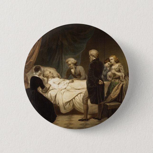 Death of George Washington button (Front)