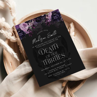 Death Of Her Thirties 40th Birthday Party Invitation