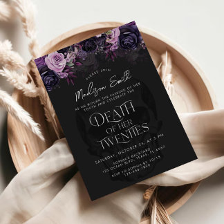 Death Of Her Twenties 30th Birthday Party Invitation