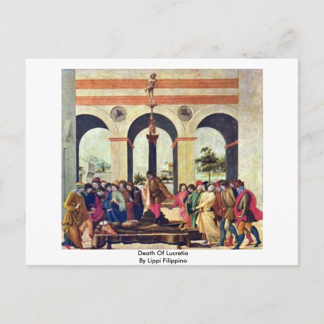 Death Of Lucretia By Lippi Filippino Postcard (Front)