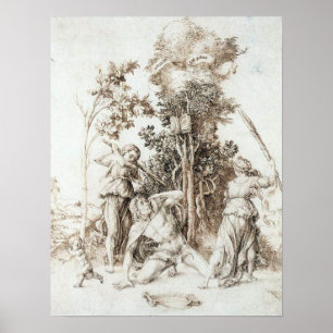 Death of Orpheus - Albrecht Durer - c1497 Poster