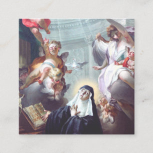 Death of Saint Scholastica Square Business Card